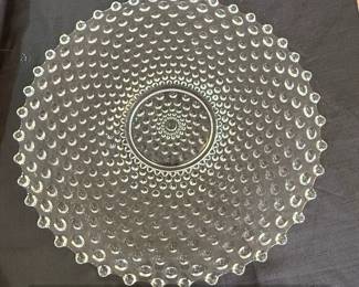 Duncan Miller Hobnail Clear Glass Serving Plate