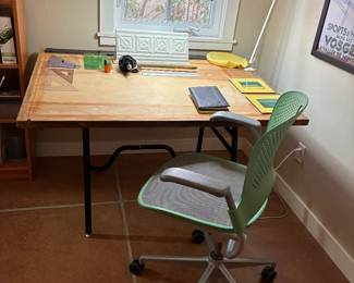 Custom made adjustable drafting table #1