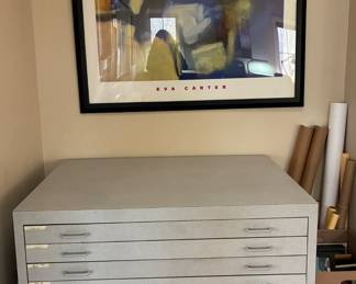 Architect’s blueprint custom made drawers cabinet 48X20