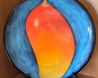 Rainbow Gate Pottery Santa Fe Fruit plate #1