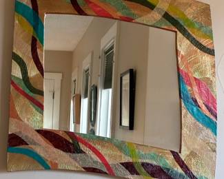 Metalic collage mirror