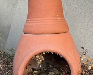 Clay chiminea