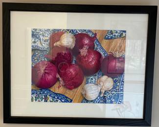 Jean Thurow "Red Onions and Garlic" L.E. giclée 7/500