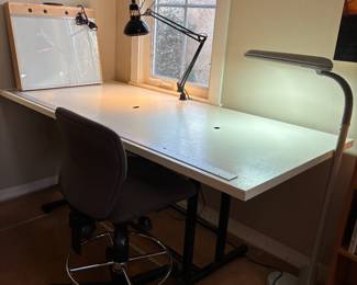 Custom made adjustable drafting table #2