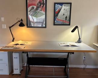 Custom made adjustable drafting table #3
