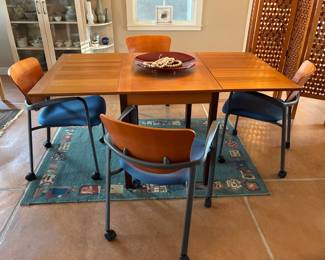 Ansager Møbler Danish modern teak expansion dining table