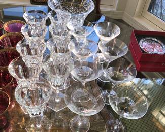 Baccarat on left Christofle on right