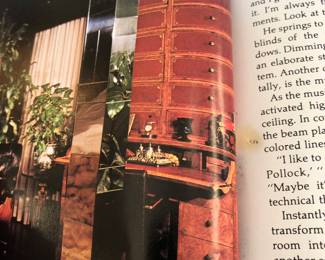 The secretary is pictured on this page far right, in the bedroom 