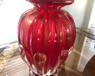 Large Murano red vase