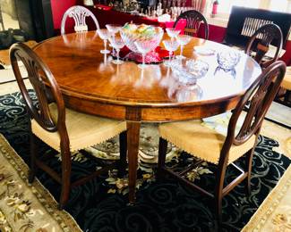 French Satinwood dining table