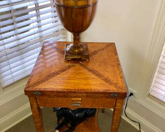 Beautiful Theodore Alexander-for Pavlovsk -birch flip top envelope card table 