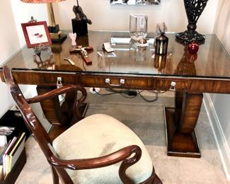 Very stylish Theodore Alexander Art Deco style partners desk