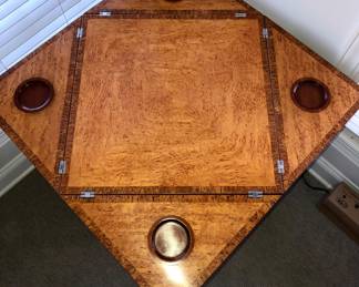 Beautiful Theodore Alexander-for Pavlovsk -birch flip top envelope card table 