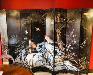 8 fold Asian screen