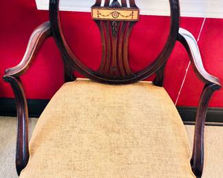 1 of a set of 8 antique English dining chairs