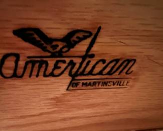 And here is the maker's mark for the chest of eight drawers.