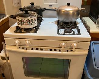 This is a Maytag stove/oven combination.  If you have more interest in the cookpots, those could be yours, too.