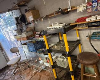 Just a lot of things men like to fool around with in their "outdoor home away from home". Too many small things to mention...