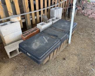 truck bed storage thingy, and some bricks
