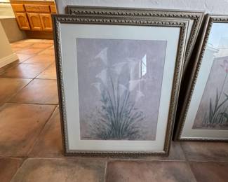 Set of Framed Prints of Calla Lilies by Debra Lake