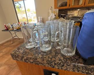 Vintage Libbey Star Bottom Beer Mugs