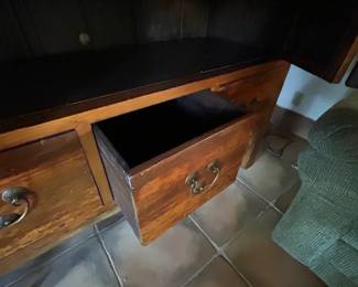 Vintage Chinese Elm Wood Wedding Cabinet third image