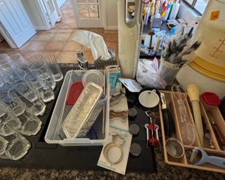 Assorted Kitchenware and Baking Supplies