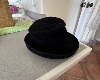 Black Velvet Fedora Hat