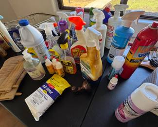 Assorted Krud Kutter Cleaning Products and Household Supplies