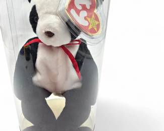 Ty Beanie Baby Fortune the Panda 1997 with Display Case
