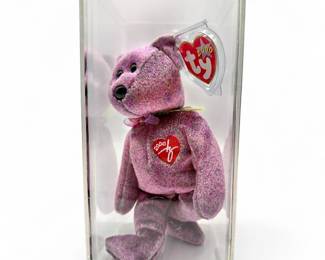 Ty Beanie Baby 2000 Signature Bear with Acrylic Case