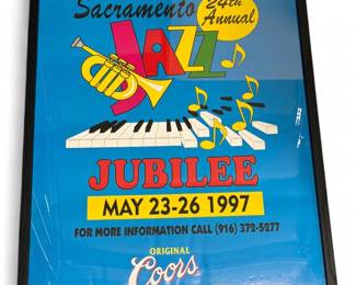 Framed 1997 Sacramento 24th Annual Jazz Jubilee Poster