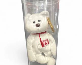 Ty Beanie Baby Maple the Bear Canada with Display Tube