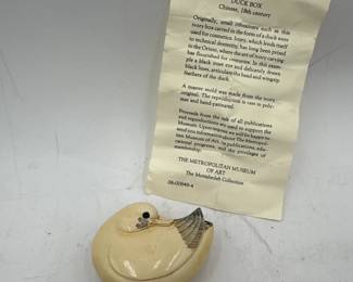 Metropolitan Museum Of Art Replica Chinese Duck Box