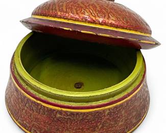 Vintage Indian Lacquerware Spice Box