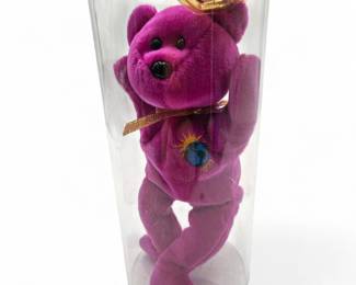 Ty Beanie Baby Millennium Bear With Millenium Tag Error And Display Tube