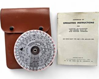 Vintage USAFNavy Type MB9 Flight Computer Set with Case