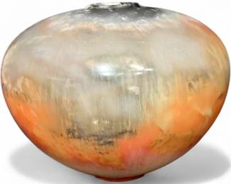 Scott Tubby Copper Matte Raku Studio Pottery Ovoid Vessel