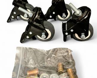 Set Of Four New Swivel Stem Casters With Mounting Hardware