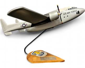 Vintage USAF Fairchild C119 Flying Boxcar Presentation Desk Model