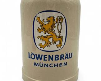Vintage Lowenbrau Munchen Stoneware Beer Stein