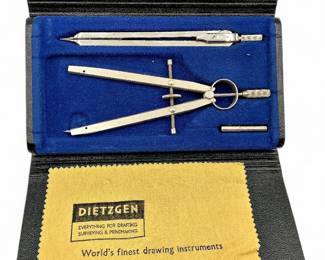 Vintage Dietzgen Pocket Drafting Compass Set in Case