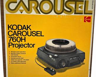 Kodak Carousel 760H AutoFocus Slide Projector with Box and Lens