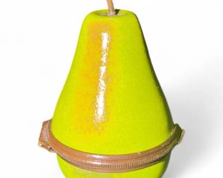 Halcyon Days Pear Bonbonniere Trinket Box