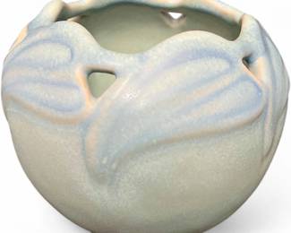 Vintage Van Briggle Philodendron Reticulated Bowl