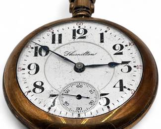 Antique Hamilton RailroadGrade OpenFace Pocket Watch