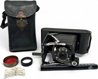Eastman Kodak No. 1 Pocket Kodak Series II Camera with Case No. 5 Portrait Attachment
