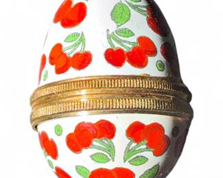 Halcyon Days Enamels Hinged Egg Trinket Box