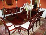 Thomasville inlaid Mahogany Table & chairs