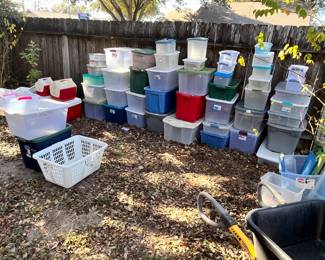 LOTS OF STORAGE CONTAINERS